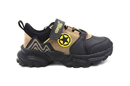 Alessio T-021 Cırlı Hafif Taban Çocuk Outdoor SİYAH