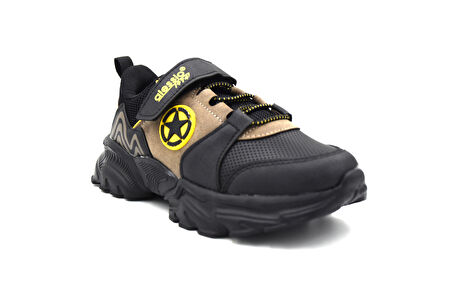 Alessio T-021 Cırlı Hafif Taban Çocuk Outdoor SİYAH