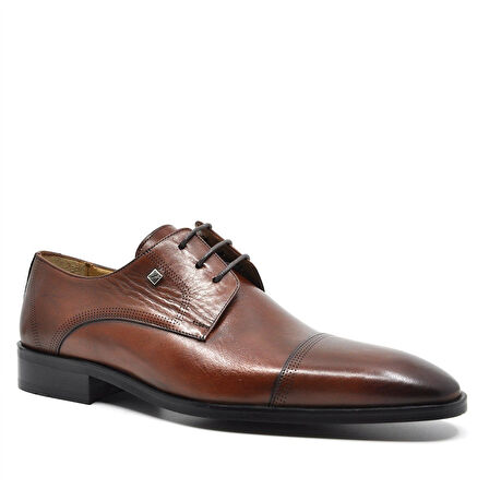 Fosco Siyah Hakiki Deri Bağcıklı Klasik Erkek Ayakkabı (2886 114)-(2886 875) TABA