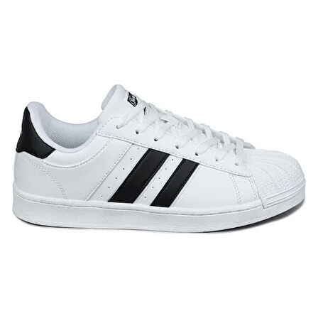 Jump 28787  Bağcıklı Dikişli Uniseks Sneaker Günlük Spor Ayakkabı BEYAZ