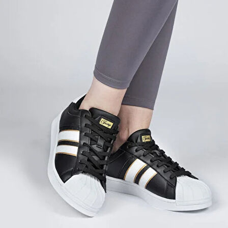 Jump 28787  Bağcıklı Dikişli Uniseks Sneaker Günlük Spor Ayakkabı SİYAH