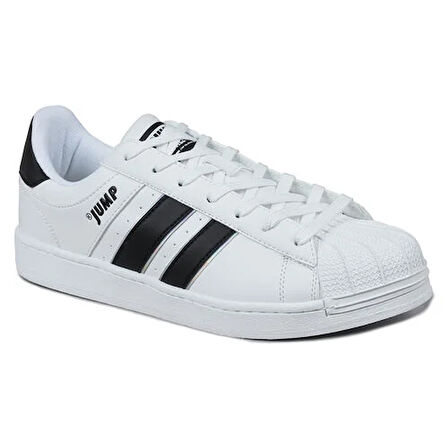 Jump 29055 Bağcıklı  Erkek Sneaker Günlük Spor Ayakkabı BEYAZ SİYAH