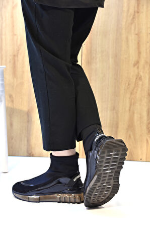 Park Moda Şefaf Taban Comfort Streç Günlük Kadın Spor Ayakkabı SİYAH