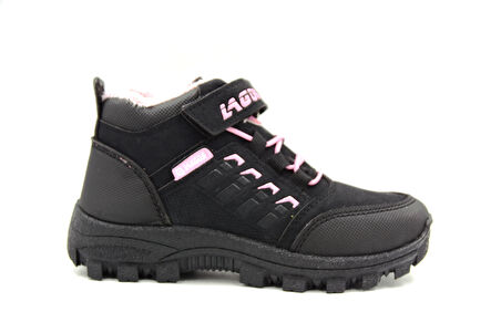 Lago Bt55 Çocuk Kürklü Bot SİYAH PEMBE