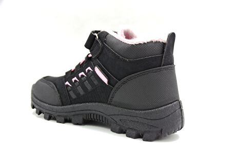 Lago Bt55 Çocuk Kürklü Bot SİYAH PEMBE