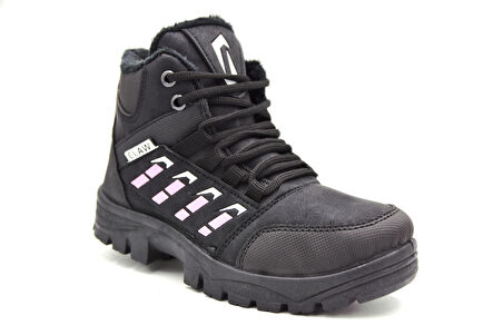 Prego Claw İçi Kürklü Suya Dirençli Unisex Bot SİYAH PEMBE