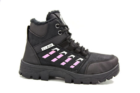 Prego Claw İçi Kürklü Suya Dirençli Unisex Bot SİYAH PEMBE