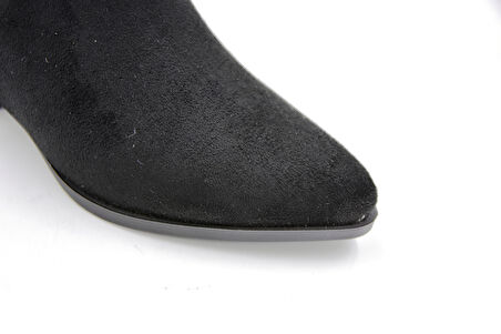 Park Moda Alçak Topuklu Fermuarlı Günlük Kadın Bot SİYAH