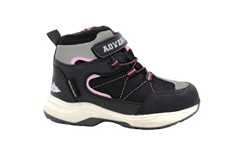 Beyaz (Prego) Waterproof Termo Kaymaz Taban Cırtlı Kız Çocuk Bot SİYAH PEMBE
