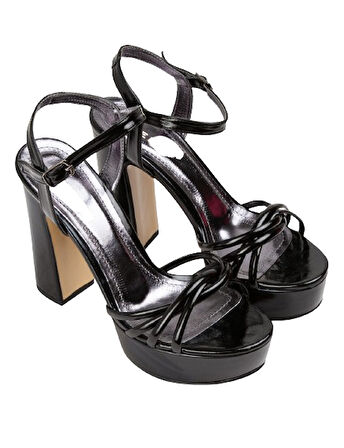 Park Moda Siyah Platform Topuklu Kadın Abiye Ayakkabı RUGAN SİYAH