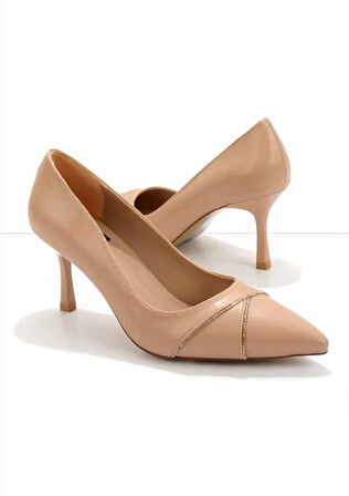 Park Moda Taş Detaylı Kadın Topuklu Ayakkabı NUT