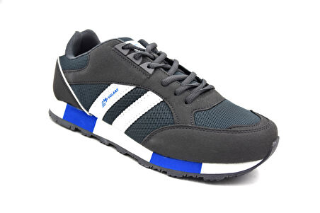 M.P 1548 Ortopedik Siyah Erkek Günlük Koşu ve Yürüyüş Sneaker Ayakkabı FÜME