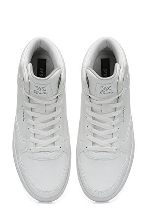 Kinetix ARBER PU HI 4FX Phlon Hafif Taban Bağcıklı Blekli  Erkek High Sneaker BEYAZ