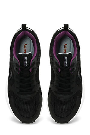 Kinetix GLANCE PU W 4P Phlon Hafif Taban Bağcıklı  Kadın Comfort Ayakkabı SİYAH