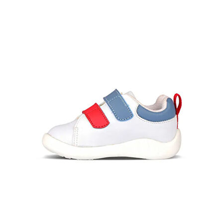 Vicco Bangkok 346.e24y.125 (First Step) Phlon Hafif Taban Ortapedik Cırtlı İlk Adım Spor Ayakkabı Beyaz Mavi