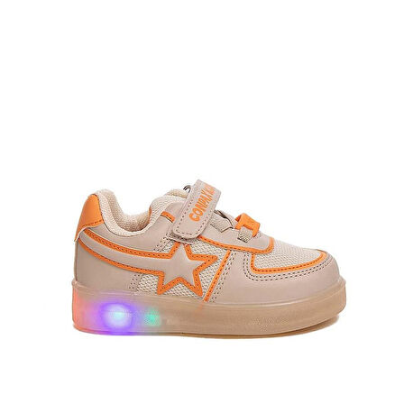 Prego (Conpax)  102-01 Anora Termo Kaymaz Taban Ortapedik Cırtlı Çocuk Spor Ayakkabı BEJ