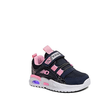 Prego (N-Drops) 026 Anorak Cırtlı Işıklı Çocuk Spor Ayakkabı Laci Pembe