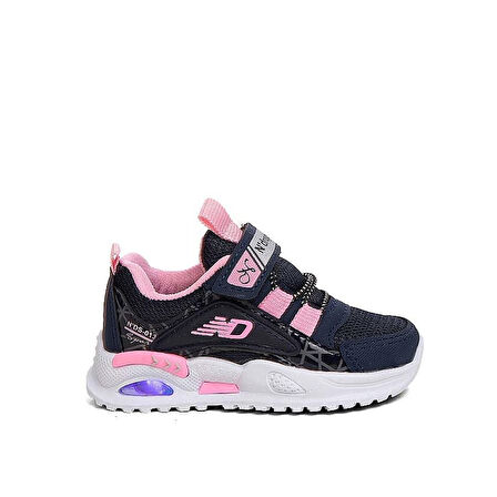 Prego (N-Drops) 026 Anorak Cırtlı Işıklı Çocuk Spor Ayakkabı Laci Pembe