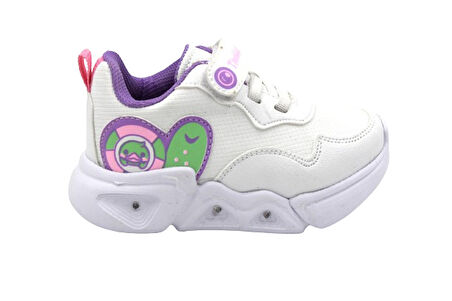 Prego (Tiwittoys) Işıklı Hafif Taban Cırtlı Çocuk Spor Ayakkabı BEYAZ