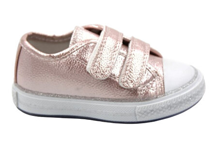 Prego Cırtlı Ortopedik Bebek Pudra Işıklı Sneaker PUDRA