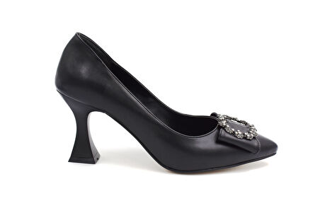 Prego (Kırcalı) Topuklu Kadın Ayakkabı SİYAH