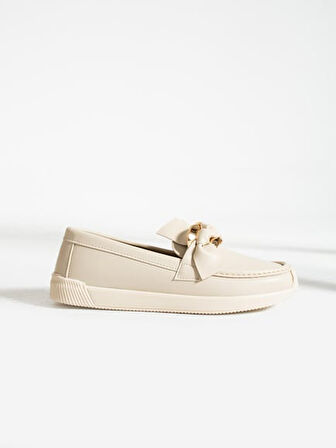 Prego Termo Kaymaz Taban Toka Detaylı Kadın Günlük Loafer Ayakkabı BEJ