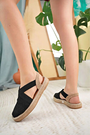 Prego Espadril Günlük Kadın Ayakkabı SİYAH