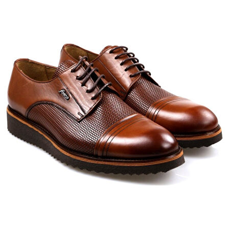 Fosco 7042 İçi Dışı Hakiki Deri Eva Hafif Taban Erkek Günlük Ayakkabı TABA