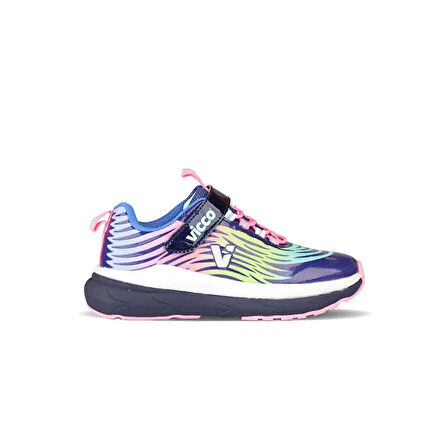 Vicco Maggi-111 Işıklı Cırtlı Phlon Hafif Taban Ortapedik Çocuk Spor Ayakkabı Laci Pembe