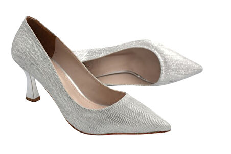 Prego (Park Moda) Kadın Stiletto Ayakkabı GUMÜŞ