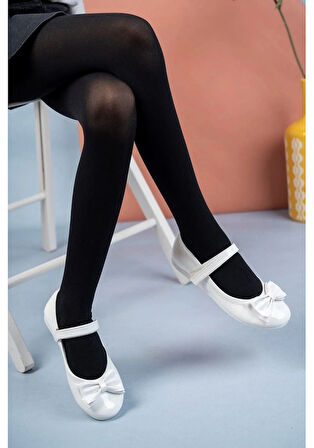 Prego Eylül Termo Kaymaz Taban Pabyonlu Cırtlı Kız Çocuk Babet BEYAZ