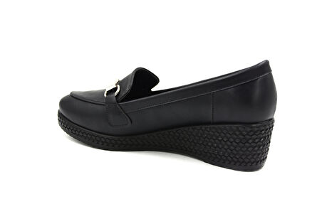 Prego (Park Moda) Poli Hafif Taban Toka Detaylı Dolgu Günlük Kadın Ayakkabı SİYAH