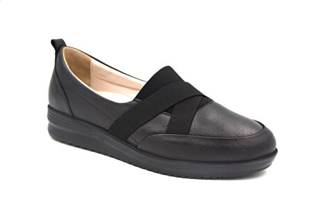 Prego (GND) İçi Dışı Hakiki Deri Termo Kaymaz Taban Günlük Kadın Ayakkabı SİYAH