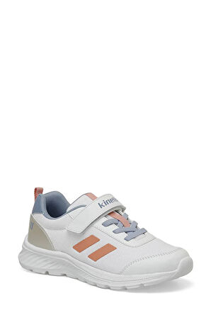 Kinetix Korper 2 4Fx Cırtlı Çocuk Spor Ayakkabı Beyaz Somon