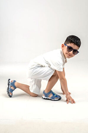 Prego (Arzen Sandalet) Termo Kaymaz Taban Cırtlı Çocuk Sandalet KOT