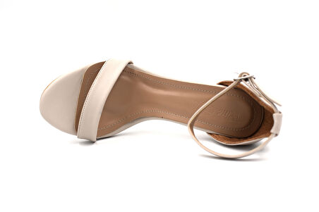 Prego (Pine Cone) Topuklu Tekbant Kadın Ayakkabı TEN