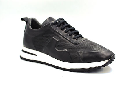 Beyaz (Dr.İfe) Poli Hafif Taban Hakiki Deri Bağcıklı Günlük Erkek Ayakkabı SİYAH