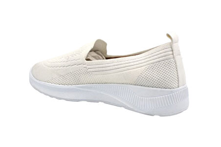 Beyaz (Filinta Moda) Poli Hafif Taban Dokuma Günlük Kadın Comfort Ayakkabı BEYAZ