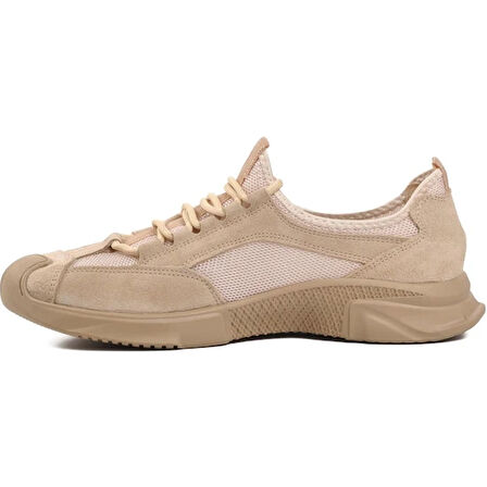 Bulldozer 231470 Termo Kaymaz Taban Erkek Hakiki Deri Spor Ayakkabı BEJ