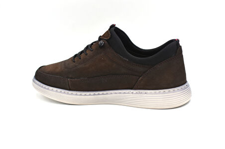 Beyaz (Birkan) Hakiki Deri Poli Hafif Taban Dikişli Günlük Erkek Ayakkabı KAHVE