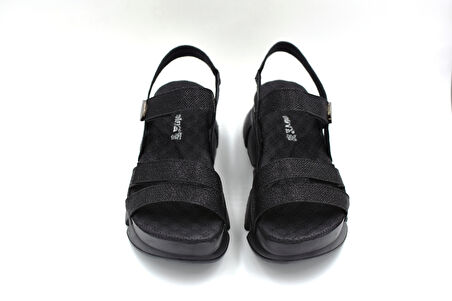 Muya Olimba 34201 Poli Hafif Taban Cırtlı Masajlı Günlük Kadın Sandalet SİYAH