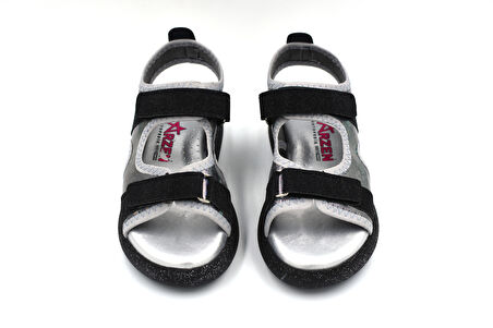 Prego (Arzen) Poli Hafif Taban Çift Cırtlı Günlük Çocuk Sandalet SİYAH