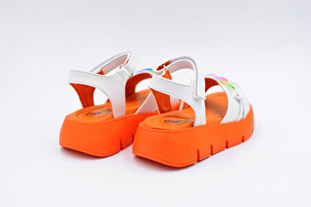 Prego (Mini Angel) Poli Hafif Cırtlı Çocuk Sandalet BEYAZ