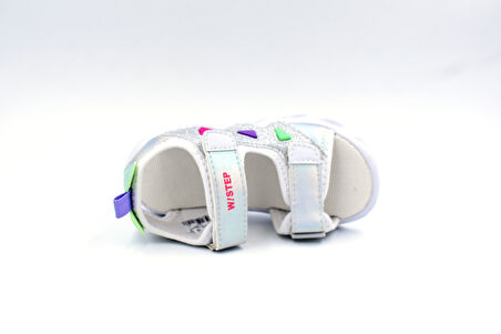 Prego (Vetta) Işıklı Phlon Hafif Taban Cırtlı Çocuk Sandalet BEYAZ