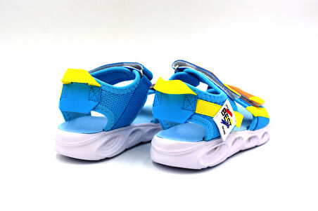 Prego (Vetta) Işıklı Phlon Hafif Taban Cırtlı Çocuk Sandalet MAVİ