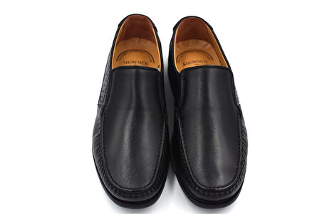 Prego (Showmen) İçi Dışı Hakiki Deri Poli Hafif Taban Günlük Erkek Ayakkabı SİYAH