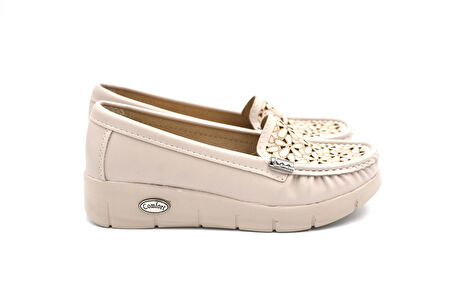 Prego (Oc Shoes) Poli Hafif Taban Günlük Kadın Ayakkabı BEJ