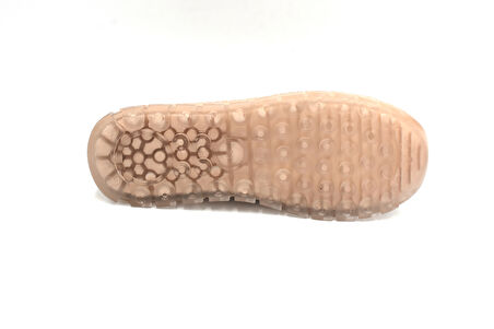 Prego (İniesta) İçi Dışı Hakiki Deri Şeffaf Termo Kaymaz Taban Günlük Kadın Comfort Ayakkabı BEJ