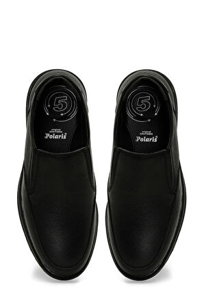 Polaris 5 Nokta 107588.m 4fx Termo Kaymaz Taban Hakiki Deri Günlük Confort Erkek Ayakkabı SİYAH