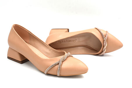 Prego (Ayem) Alçak Topuklu Günlük Kadın Ayakkabı NUT